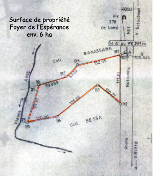 Plan du terrain du Foyer de l’Espérance