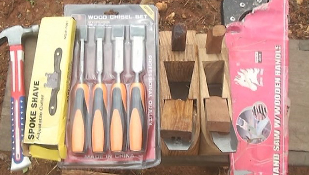 Ciseaux à bois et rabots