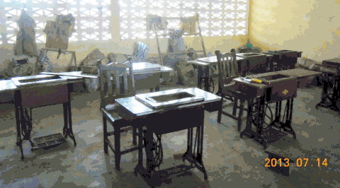 Salle de couture sans machines