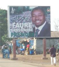 Panneau électoral de Faure Gnassingbé