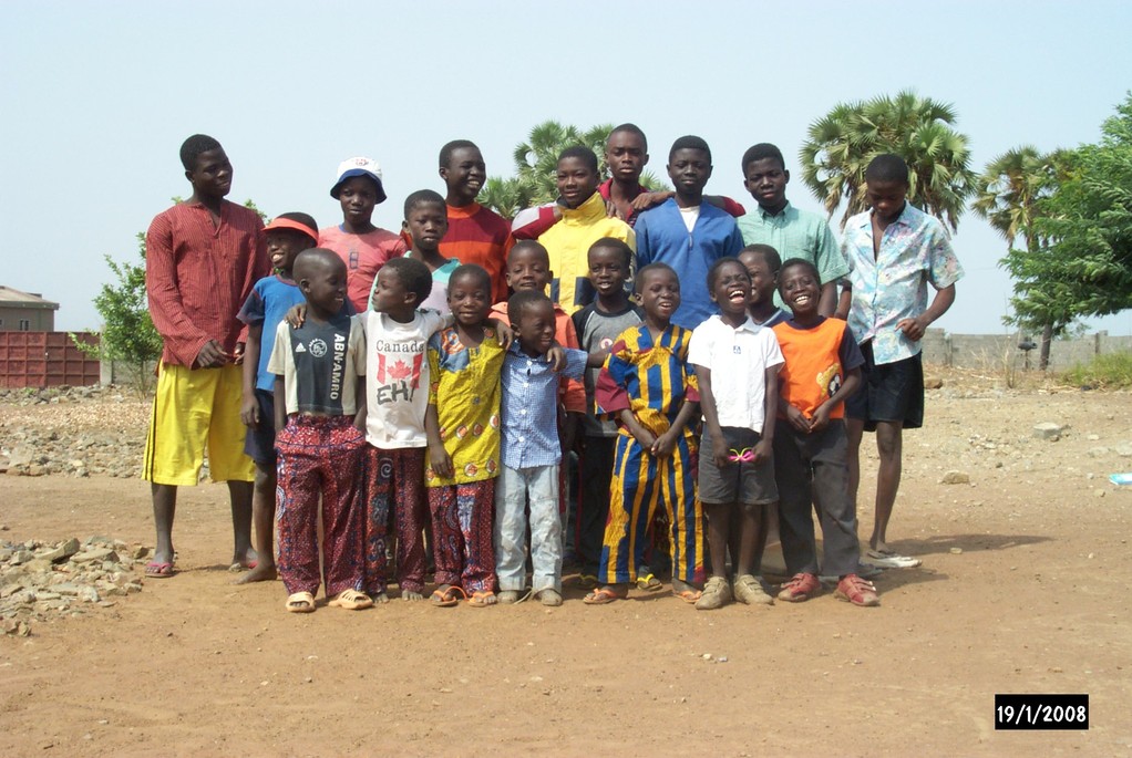 Photo de groupe au foyer