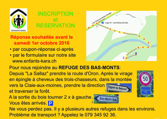 Plan d’accès au repas de soutien