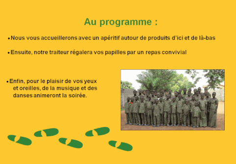 Programme de la soirée de soutien 2012